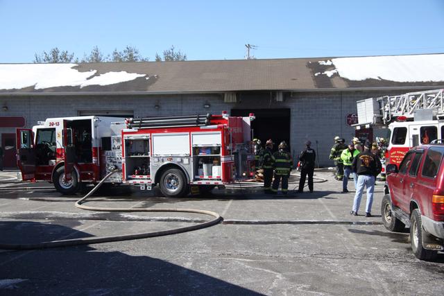 CJ's Garage fire. Photo courtesy of Bill Marshall.

